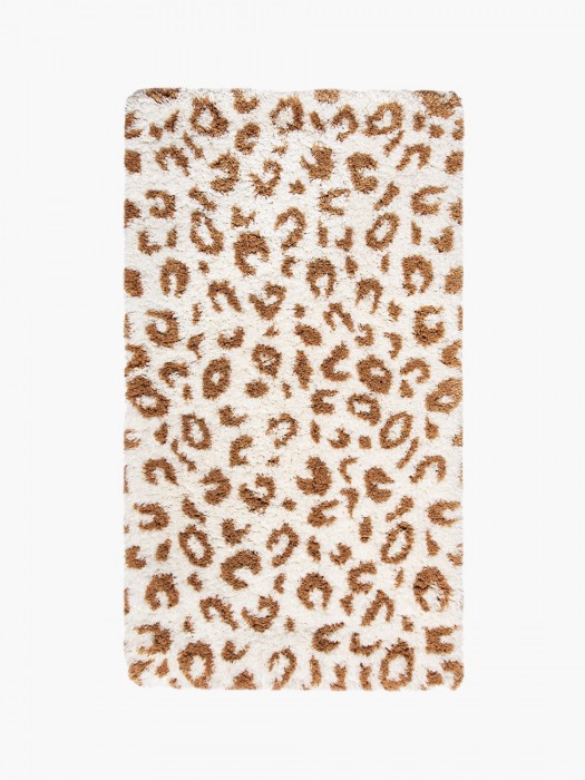 Tapete de banho ivory e camel