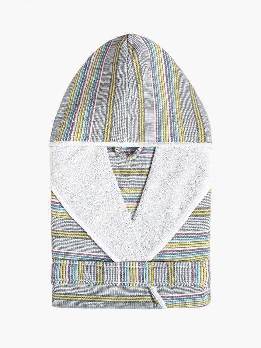 Hooded bathrobe multicolor
