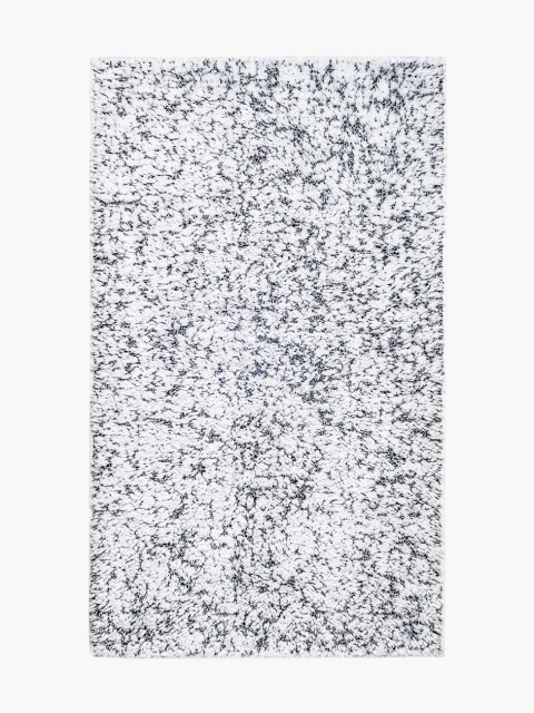 Bath rug white and black