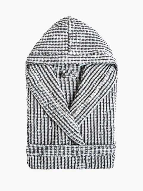 Peignoir avec capuche gris