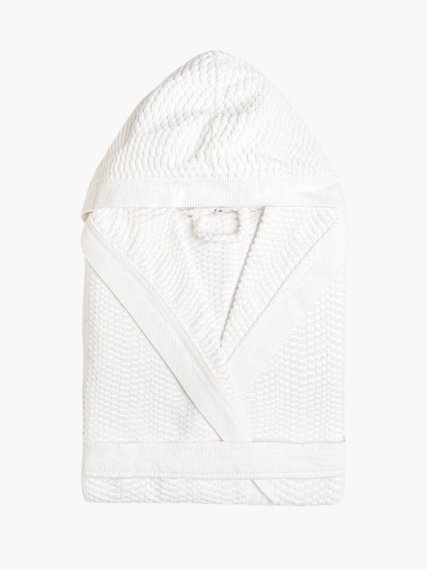 Peignoir avec capuche blanc