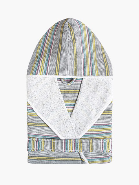 Hooded bathrobe multicolor