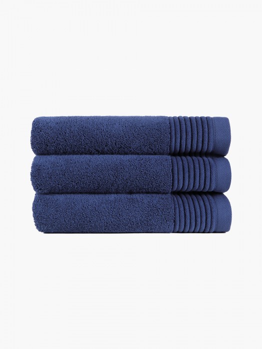 Conjunto de 6 Toalhas Azul Escuro