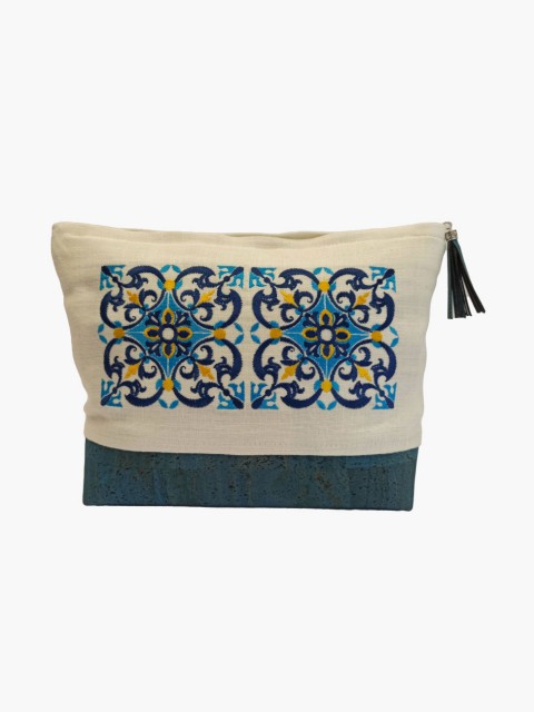 Bolsa de Mão em Linho e...