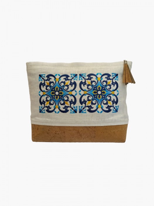 Bolso de lino y corcho natural