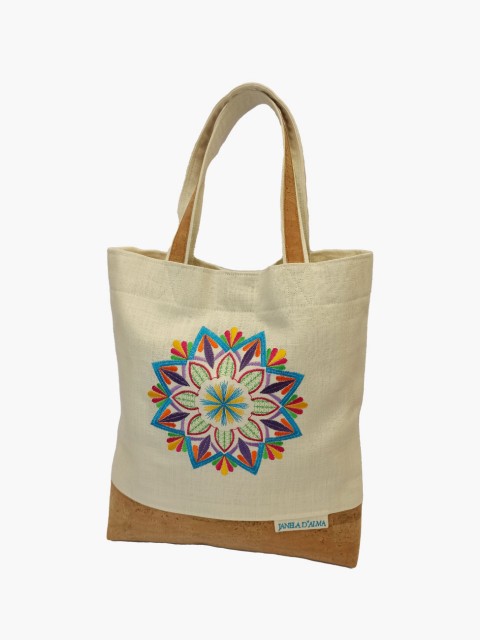 Bolsa de lino y corcho natural