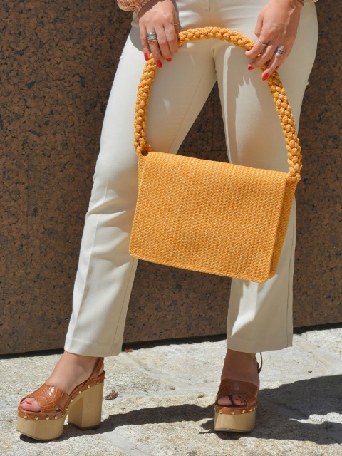 Shoulder bag with twisted...