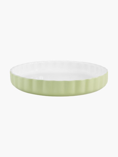 Flan Dish 28 Green