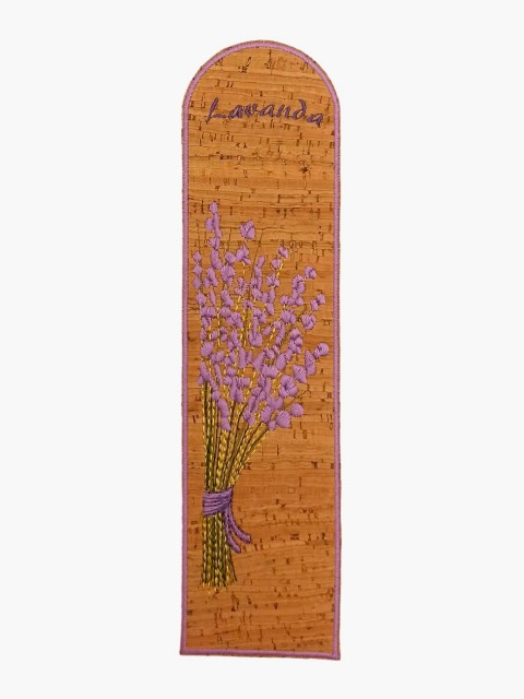Marcapáginas de corcho Lavanda
