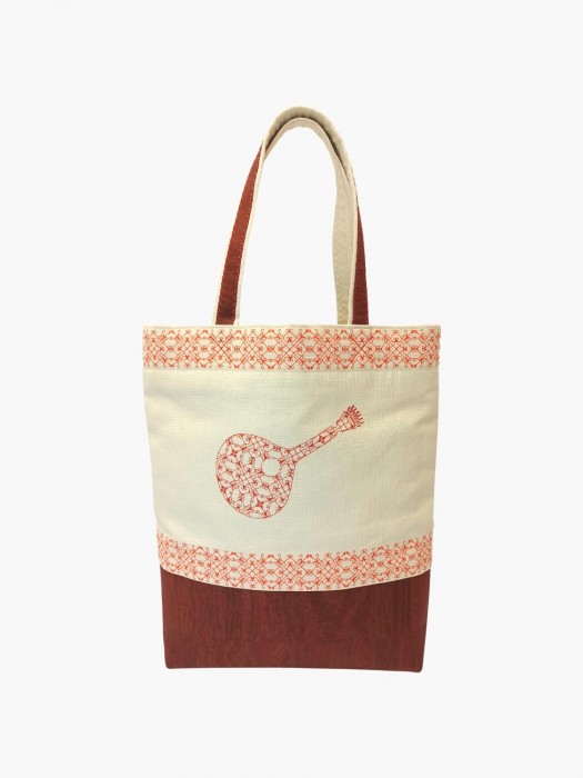 Bolsa em Linho e Cortiça Laranja