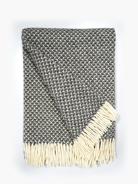 100% Wool Blanket Dark Grey...