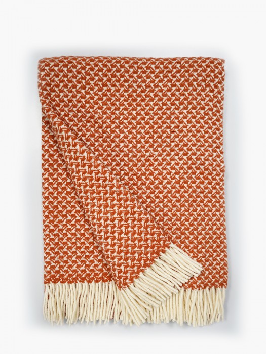 100% Wool Blanket Brick Medium