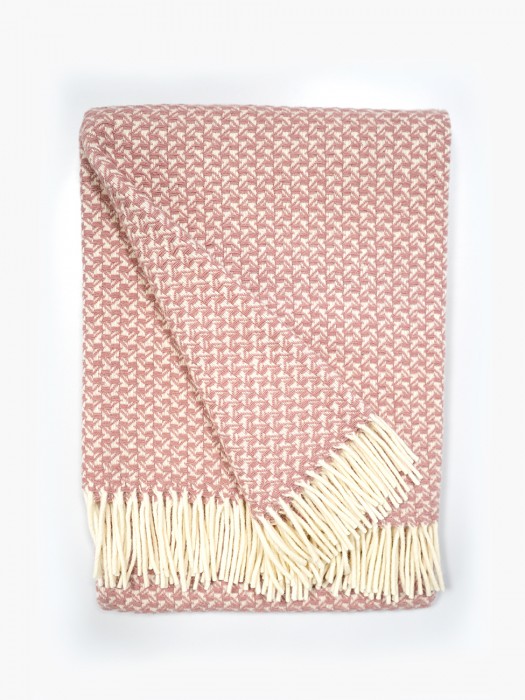 100% Wool Blanket Pink Medium