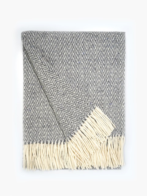100% Wool Blanket Dark Grey...