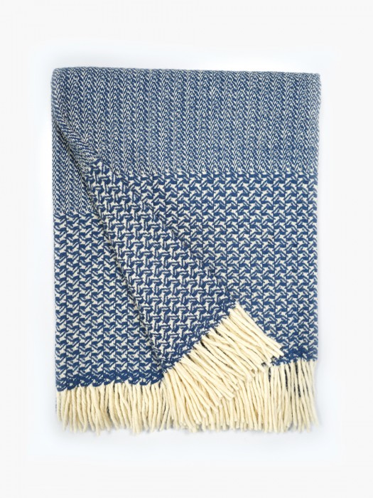 100% Wool Blanket Denim Medium