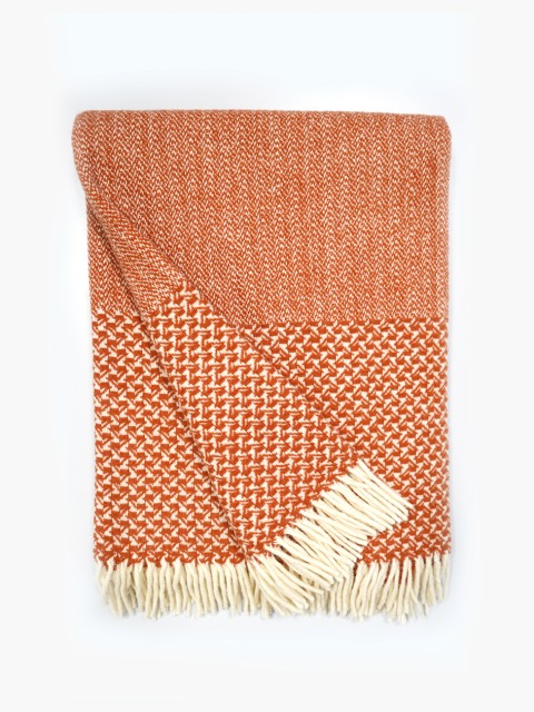 100% Wool Blanket Brick Medium