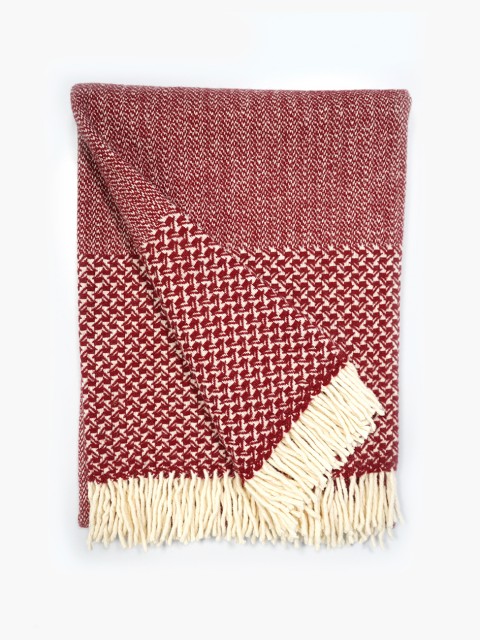 100% Wool Blanke Bordeaux...