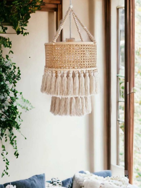 Chandelier de Teto Bege