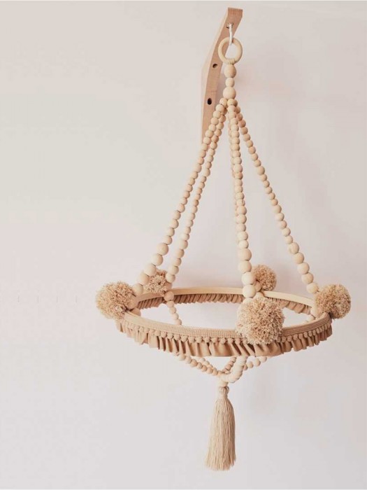 Chandelier Criança Decorativo Creme
