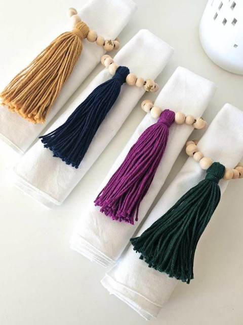 Lot de 4 Anneaux de Serviette