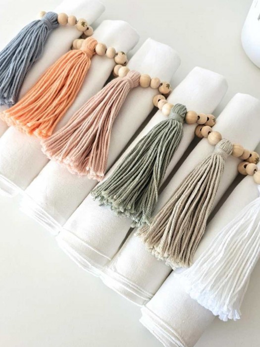 Conjunto de 4 Argolas de Guardanapo