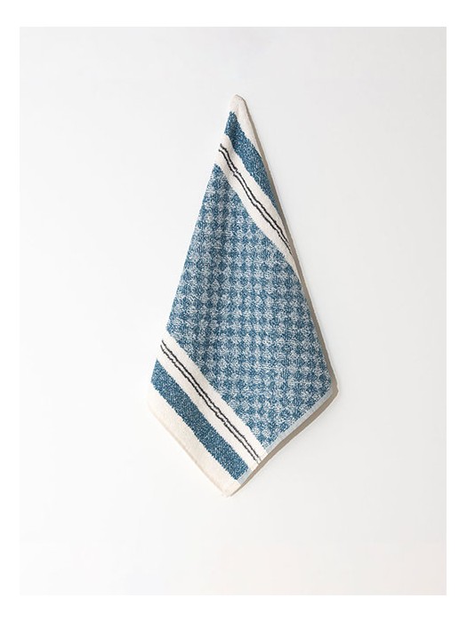 Set of 4 Terry Towels Blue